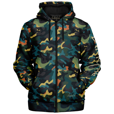 Chokefish™ Microfleece Zip-Up Hoodie Camouflage-010B